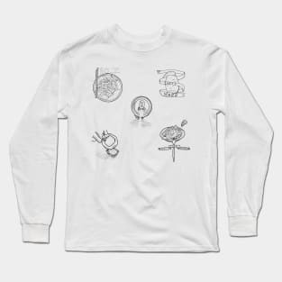 Black and white food flash sheet Long Sleeve T-Shirt